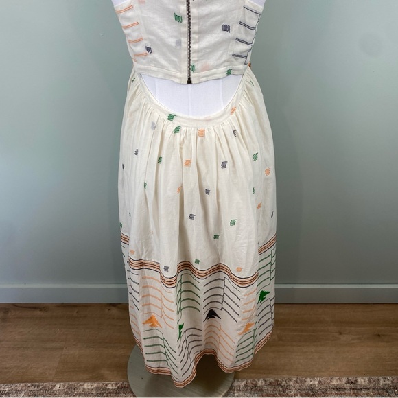 Free People New Romantics Etched Swing Back Cutout Maxi Halter boho Dress Small - Picture 8 of 13